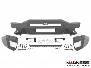 Ford Bronco Front Bumper - Full Width w/ 20" Black Series White DRL and White DRL Cubes Ford Bronco Front Bumper - Full Width w/ 20" Black Series White DRL and White DRL Cubes
